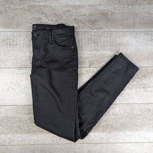 7 For All Mankind Faux Leather Skinny Jeans Women's Size 28 Black Mid Rise